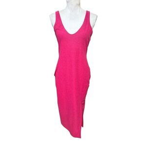 BEYOND YOGA Spacedye Icon Midi Dress dragonfruit sangria pink Magenta M
